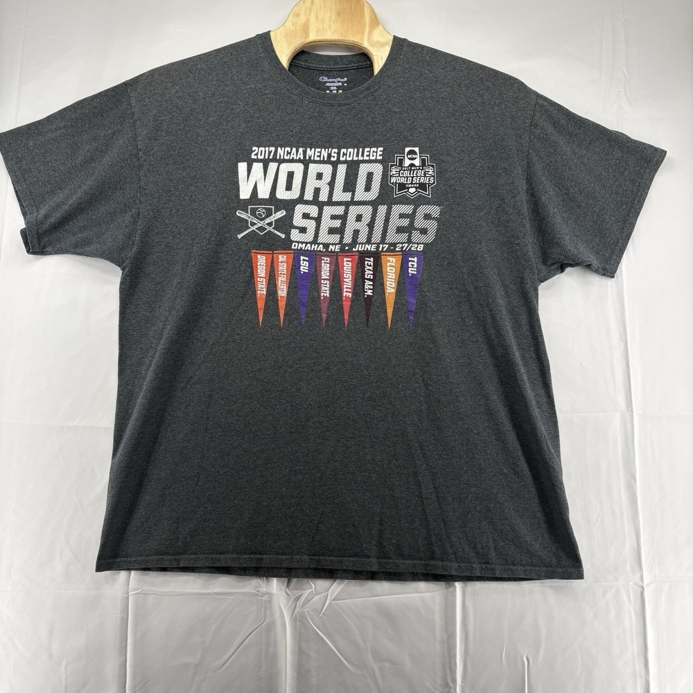 2017 NCAA Men's College Baseball World Series Omaha Size 2XL Dark Gray